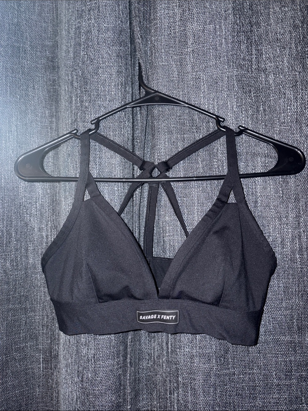 Savage X Fenty Black Strappy Triangle Bralette
